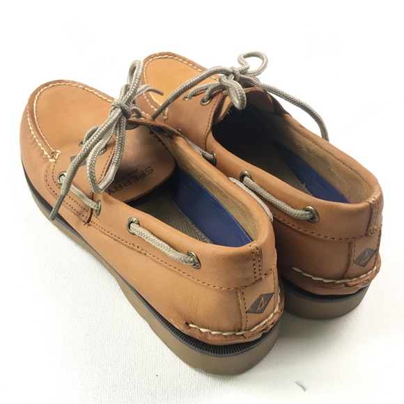 Sperry Top Sider Mens Boat Shoes Tan 9 D04 - Picture 4 of 6